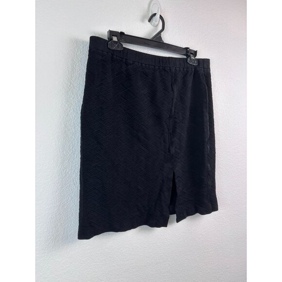 St. John Collection‎ women's 14 black 2pc blazer skirt business casual knit set - Picture 11 of 13